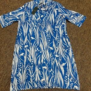 NWT Hobbs Blue Multi Floral Dress